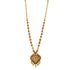 Golden Radiance Diamond Shaped Pendant with Beaded Drop Haram
