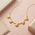 Golden Seashell Cascade Elegant Coastal Designer Statement Necklace