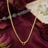 Golden Sleek Barrel Link Sparkle 925 Sterling Silver Chain for Women