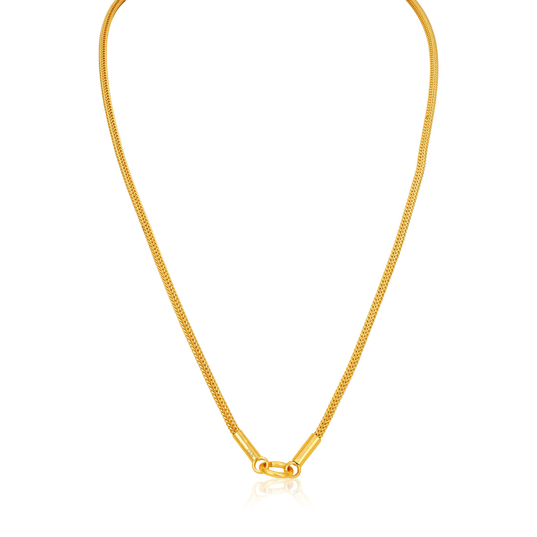 Golden Sleek Wheat Link Shine 925 Sterling Silver Thali Chain for Women