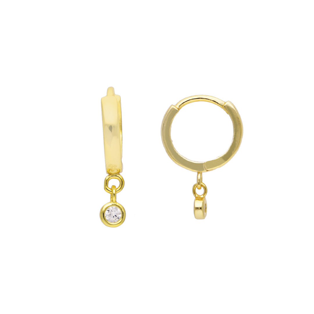 Golden Solitaire Earrings Designs Online