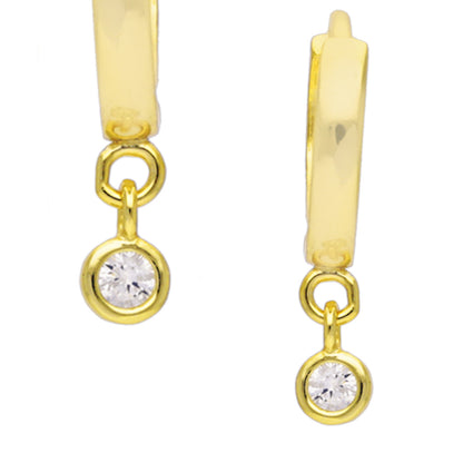 Golden Solitaire Earrings Online