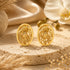 Golden Spiral Halo 925 Sterling Silver Earring