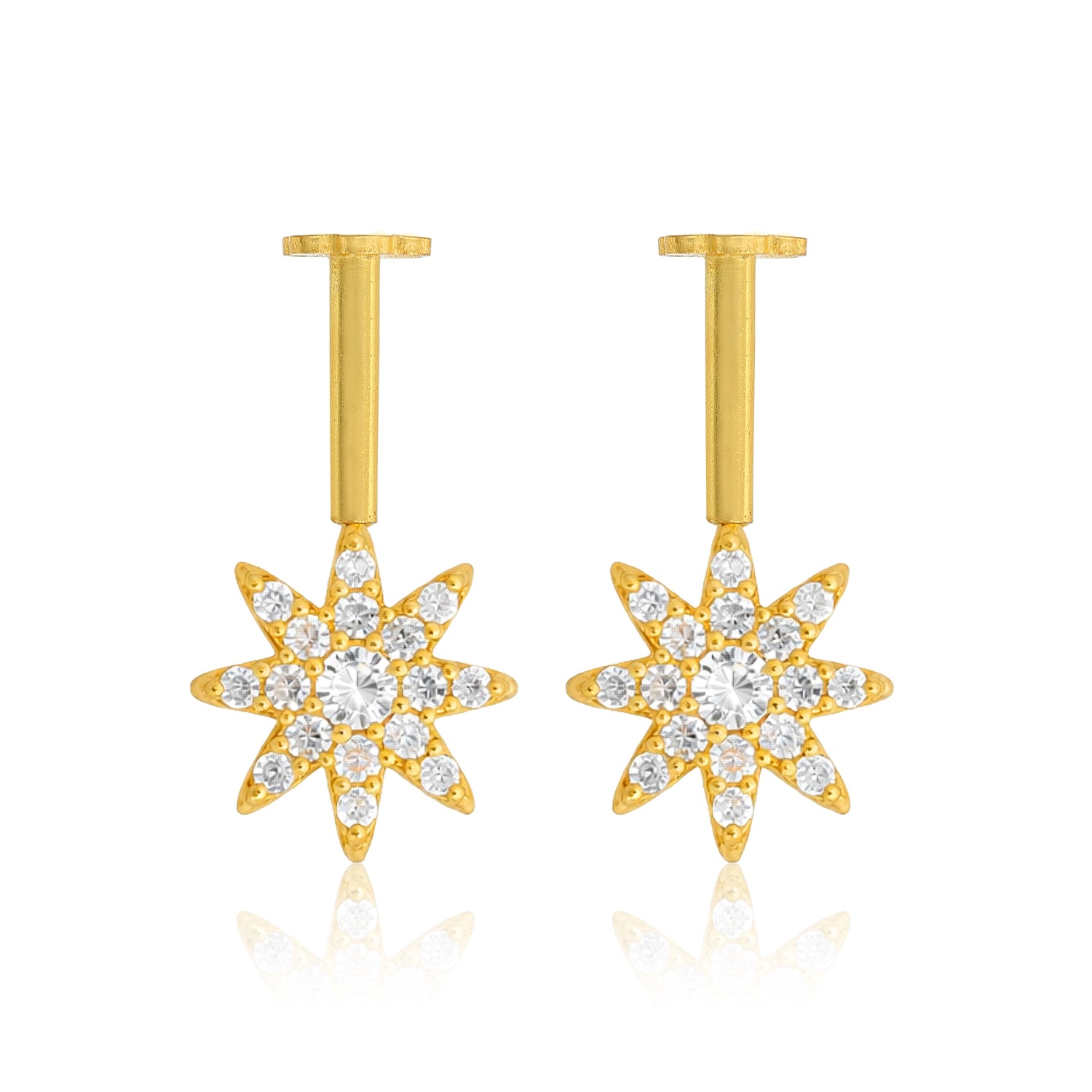 Golden Starburst Koppu Earrings