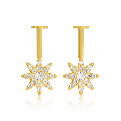 Golden Starburst Koppu Earrings