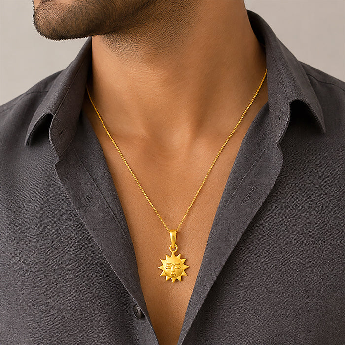 Golden SunDeity 925Sterling Silver Luxury Pendant