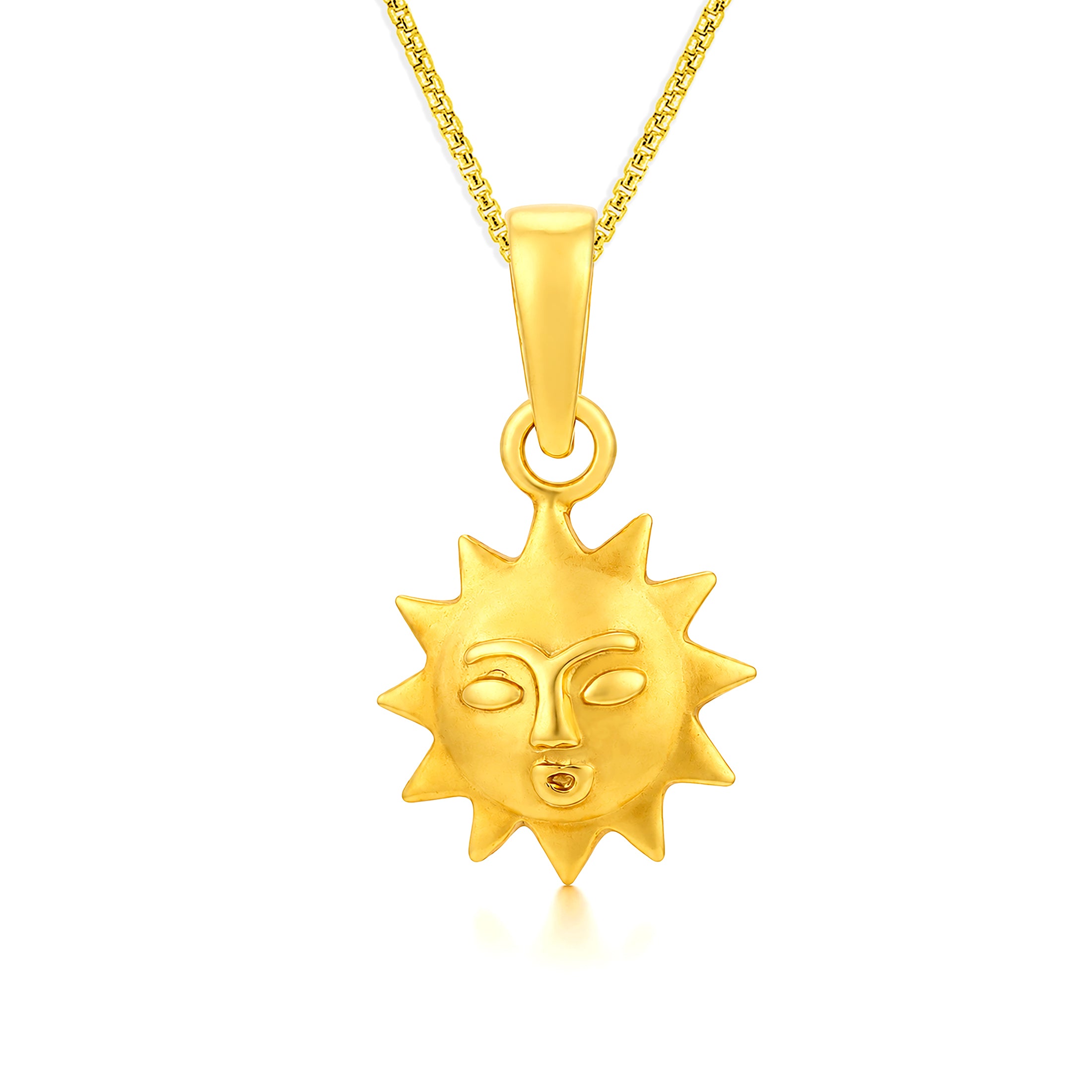 Golden Sun Deity 925 Sterling Silver LuxuryPendant