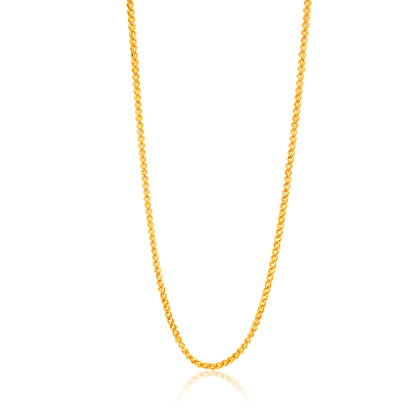 Golden Urban Twist Link 925 Sterling Silver Chain for Women