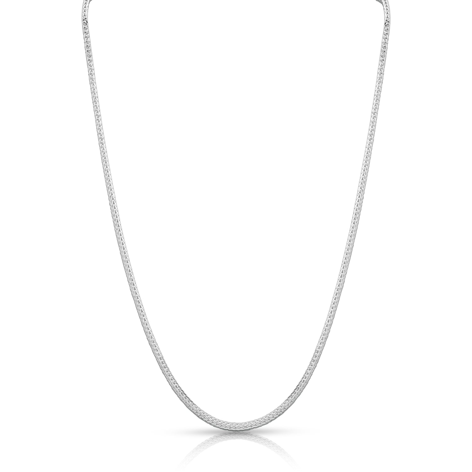 Graceful 925 Sterling Silver Braided Link Chain for men