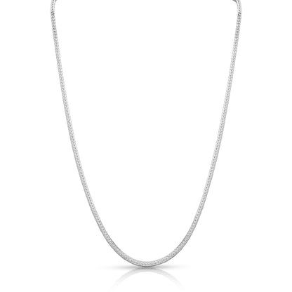 Graceful 925 Sterling Silver Braided Link Chain for men