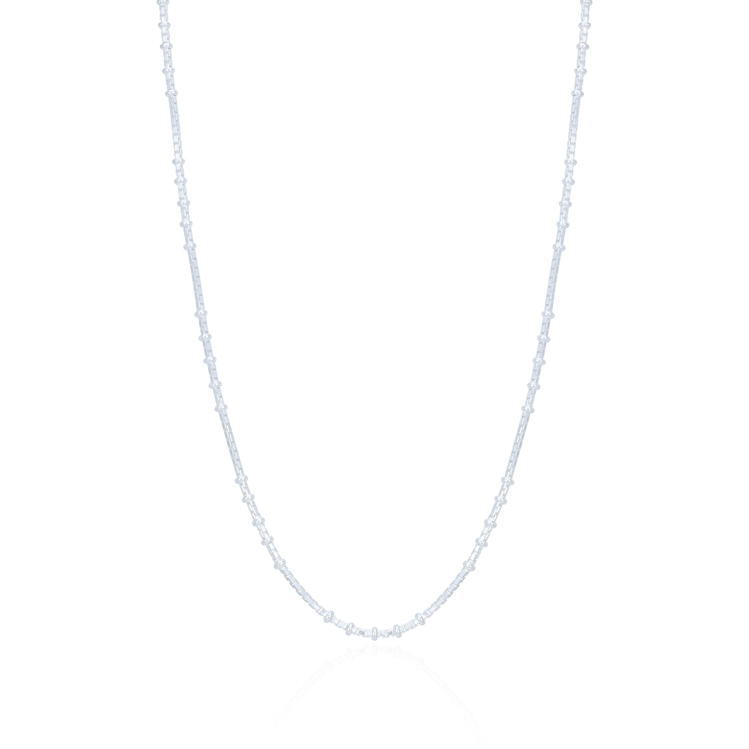 Graceful 925 Sterling Silver Continuous Link Chain for Women