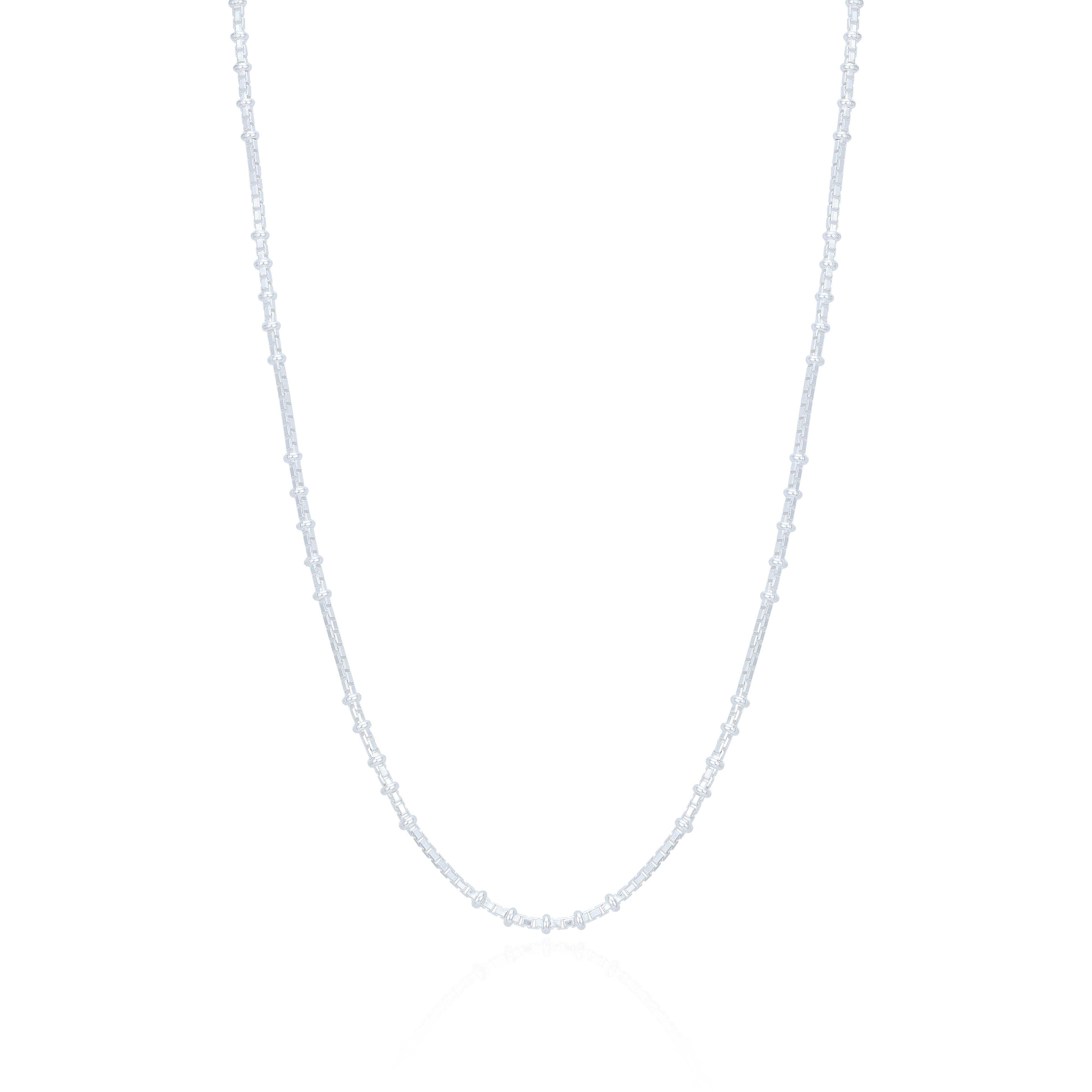 Graceful 925 Sterling Silver Continuous Link Chain for Women