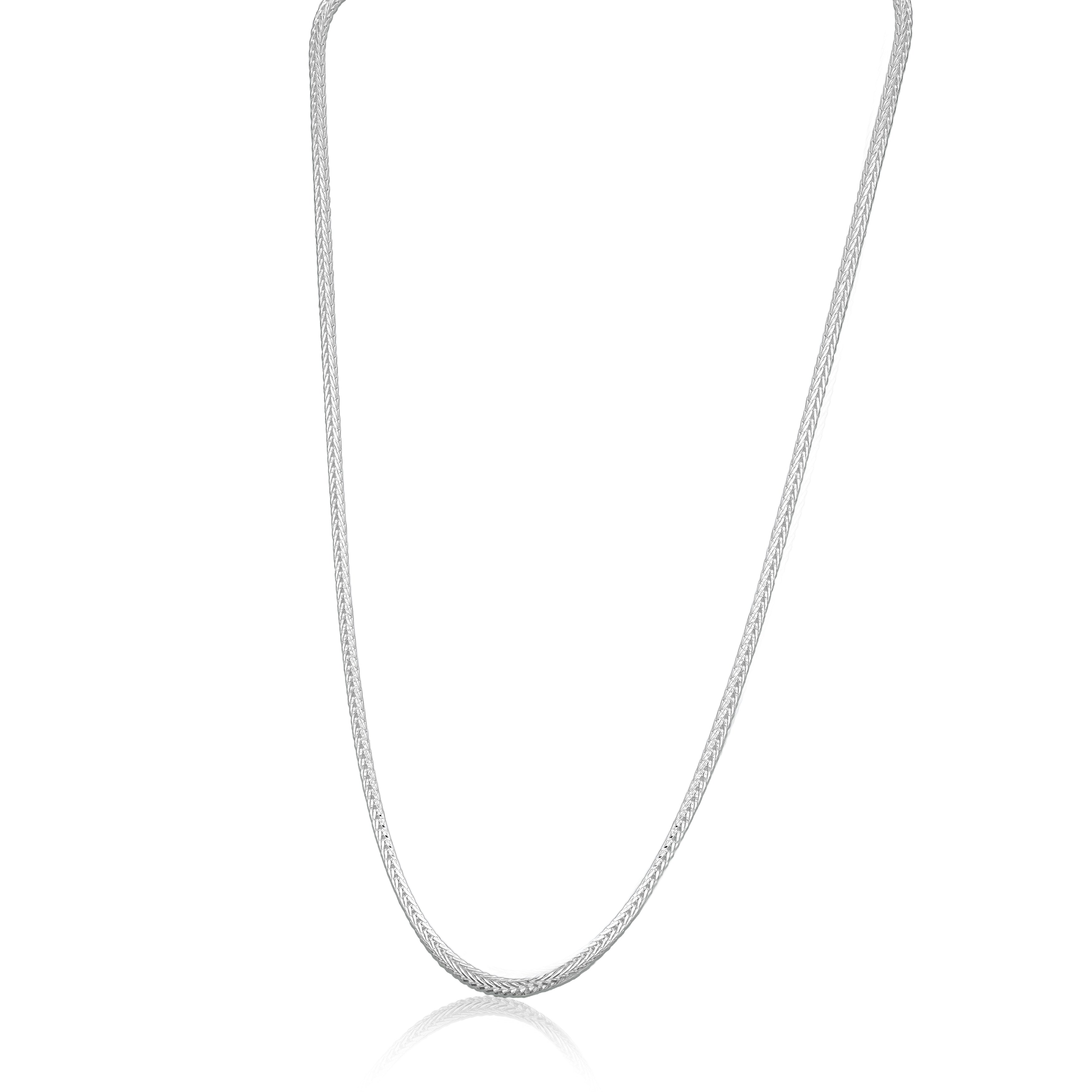 Graceful 925 Sterling Silver Braided Link Chain for men