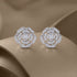 Graceful Cubic Zircon 925 Sterling Silver Flower Stud for Women