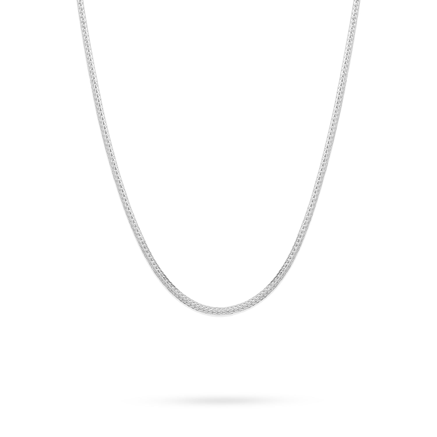 Graceful 925 Sterling Silver Braided Link Chain for men