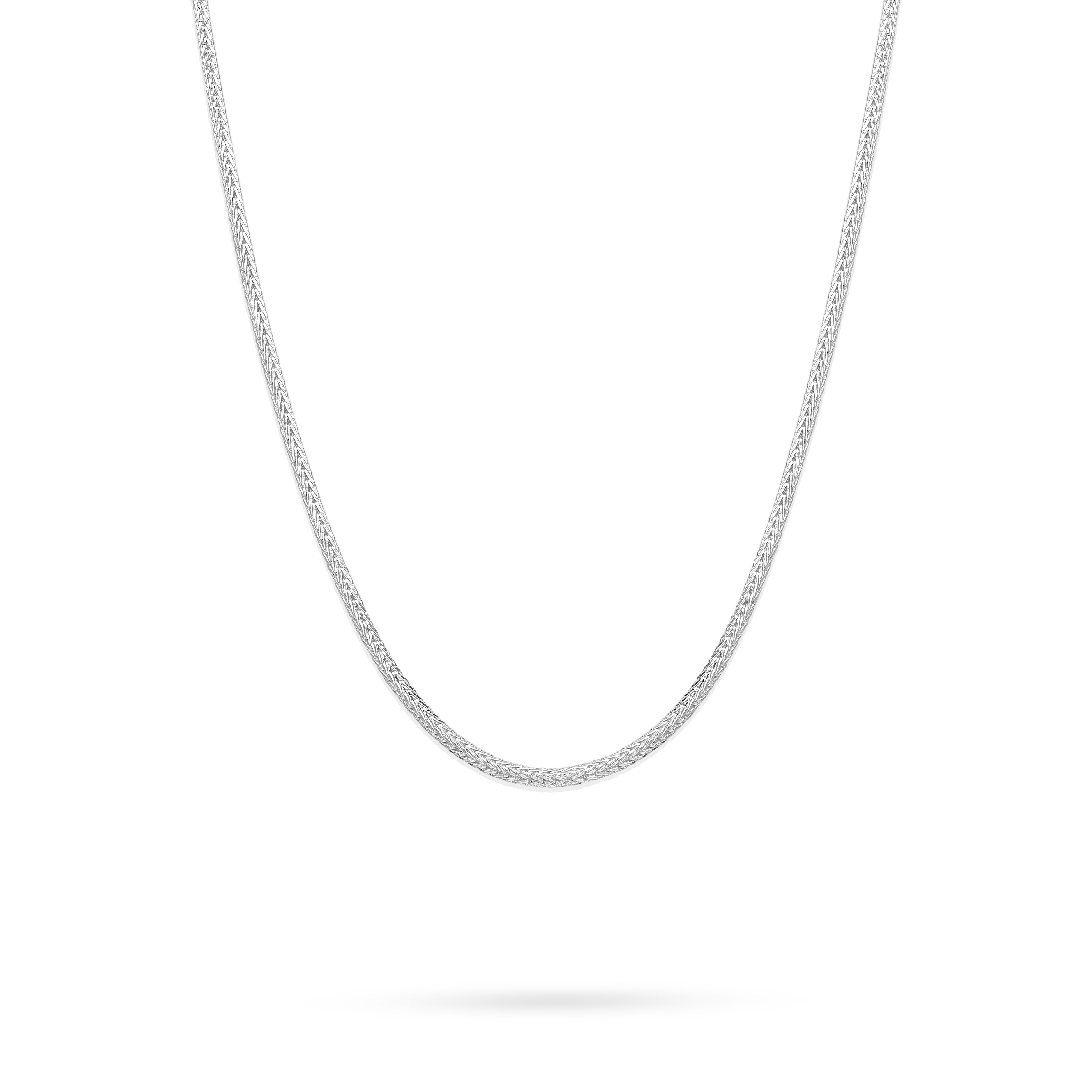 Graceful 925 Sterling Silver Braided Link Chain for men