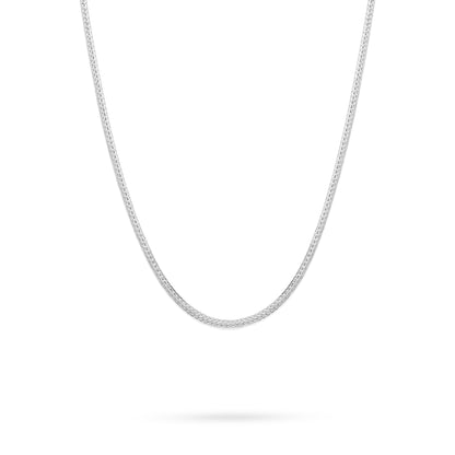 Graceful 925 Sterling Silver Braided Link Chain for men