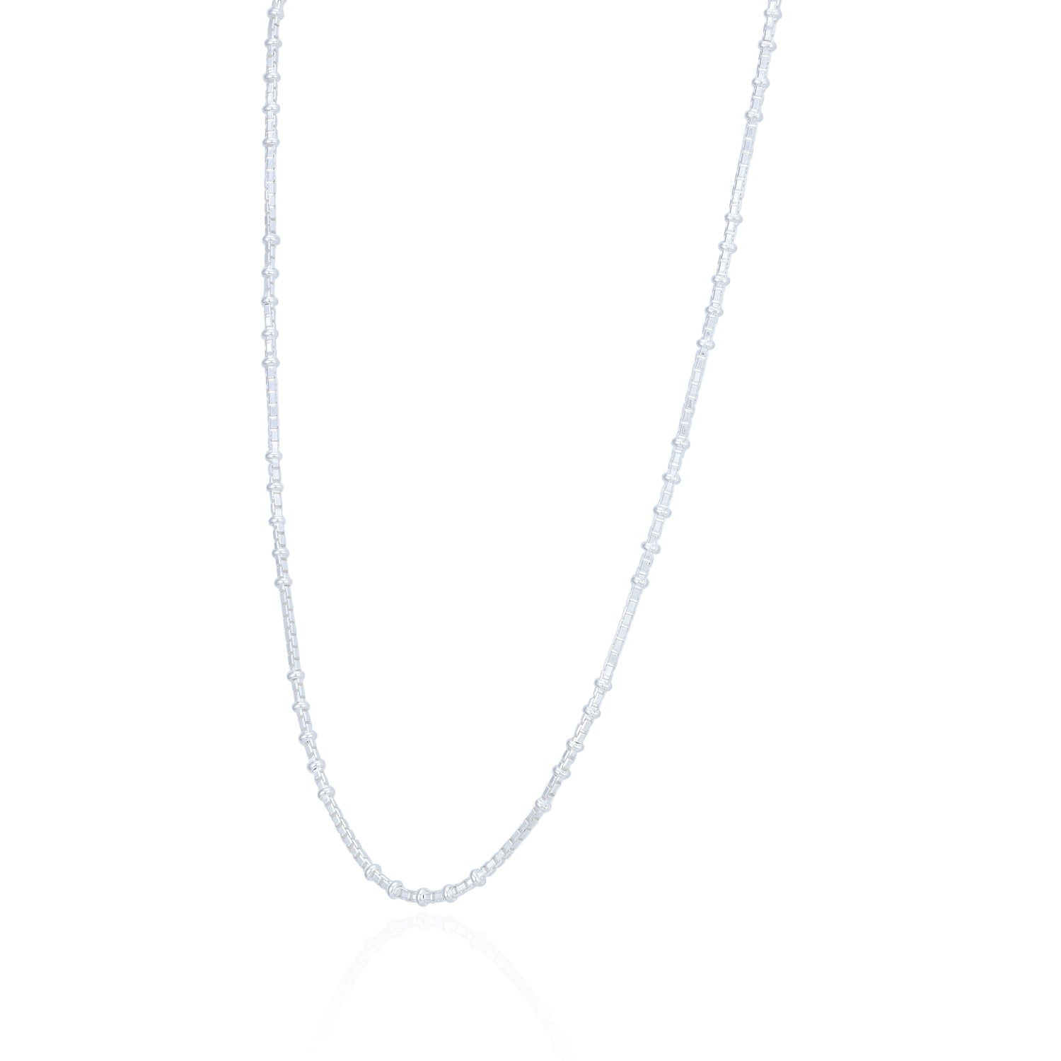 Graceful 925 Sterling Silver Continuous Link Chain for Women