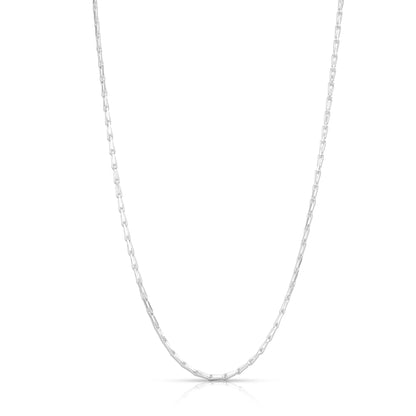 Graceful 925 Sterling Silver Uniform Link Chain for Women