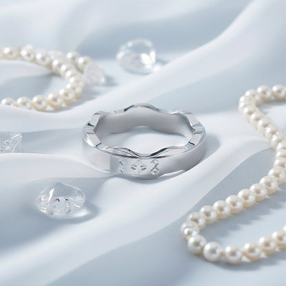 Graceful Flowing Wave 925 Sterling Silver Ring 