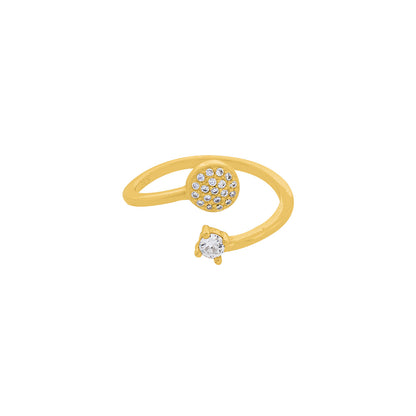 Graceful Gold Plated Silver Ring Online