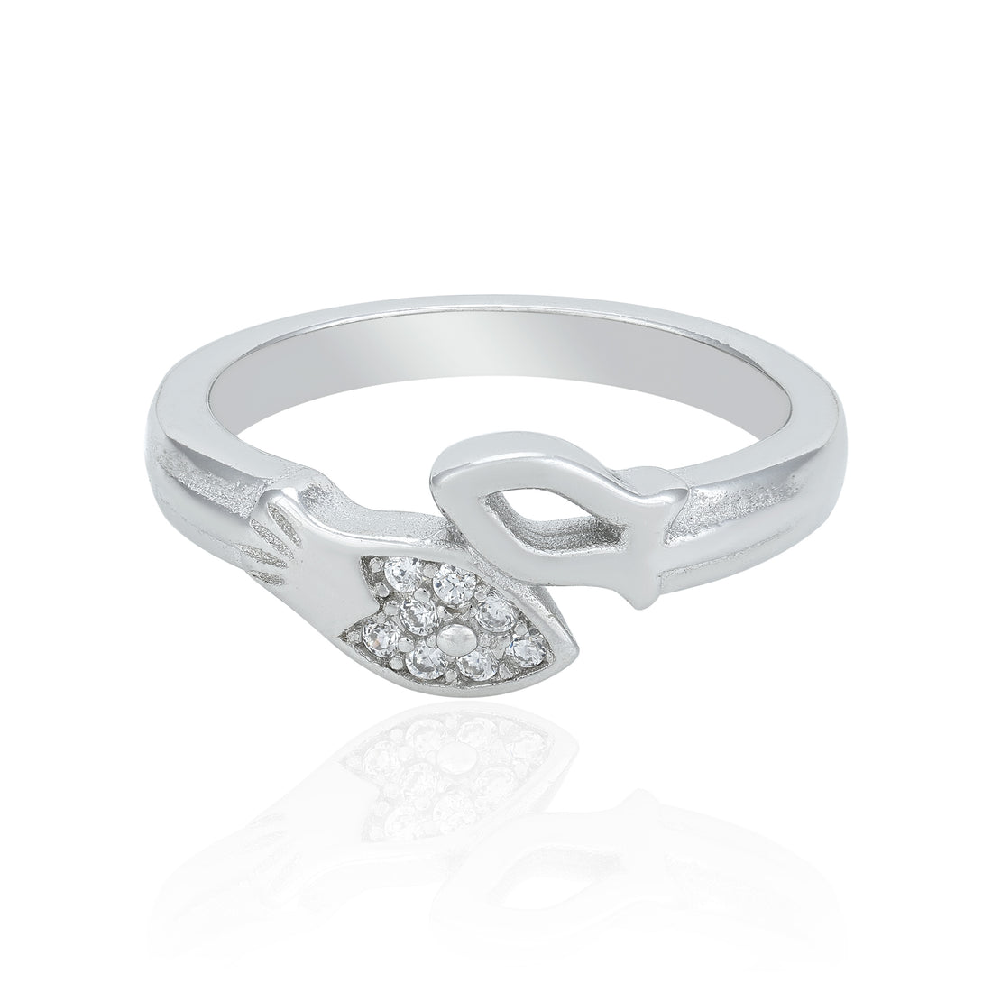 Graceful Modern Hook 925 Sterling Silver Ring for Baby