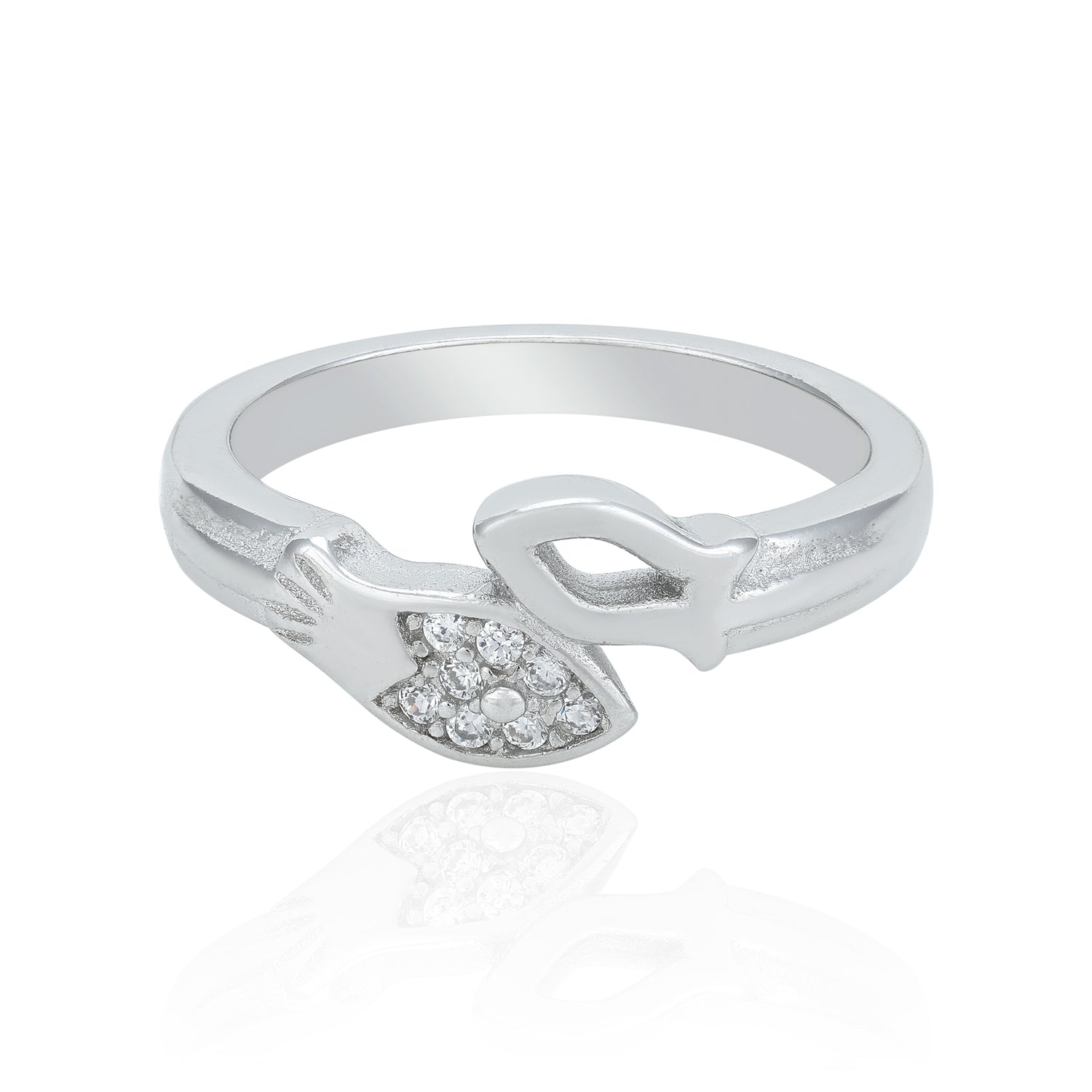 Graceful Modern Hook 925 Sterling Silver Ring for Baby