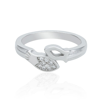 Graceful Modern Hook 925 Sterling Silver Ring for Baby
