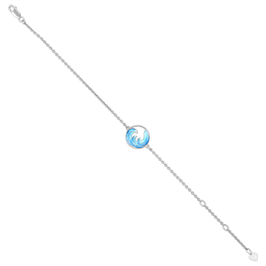 Graceful Ocean Crest Silver Beauty 925 Sterling Silver Bracelet for women