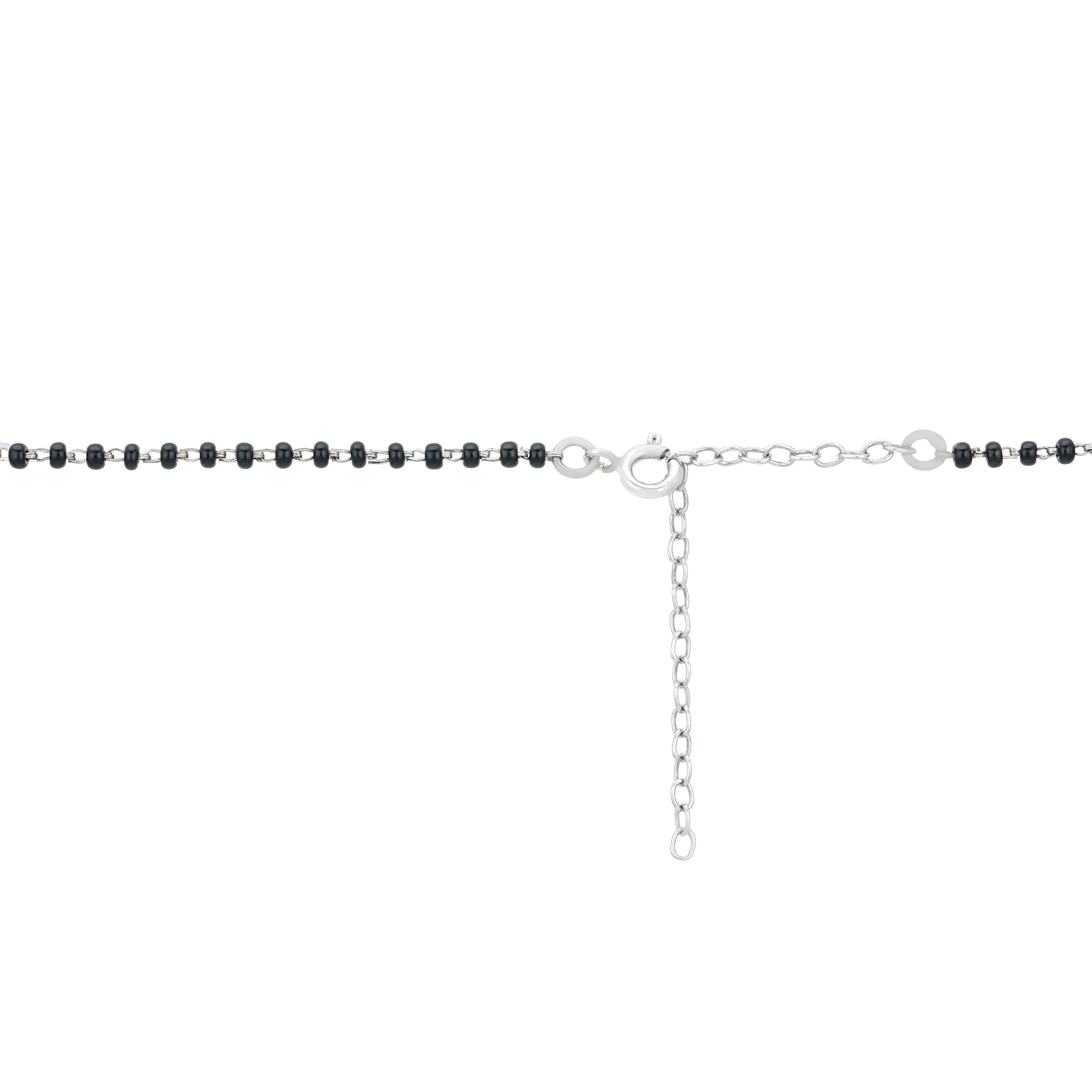 Graceful Pink Drops 925 Sterling Silver Mangalsutra Chain Pendant