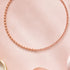 Graceful  Rose GoldTwisted Bead 925 Sterling Silver Chain for Women