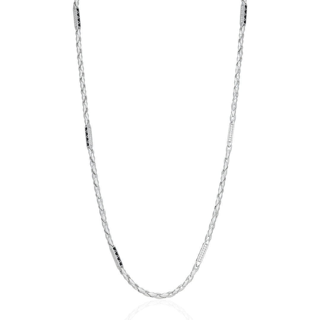 Graceful Twisted Link 925 Sterling Silver Chain 
