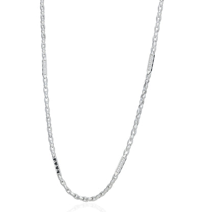 Graceful Twisted Link 925 Sterling Silver Chain 
