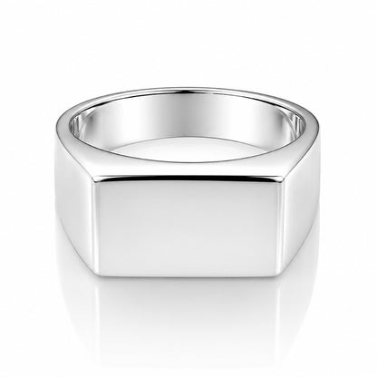 Grand Rectangular Majesty 925 Sterling Silver Ring