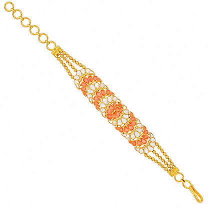 Grand Floral 925 Sterling Silver Bridal Chain Bracelet