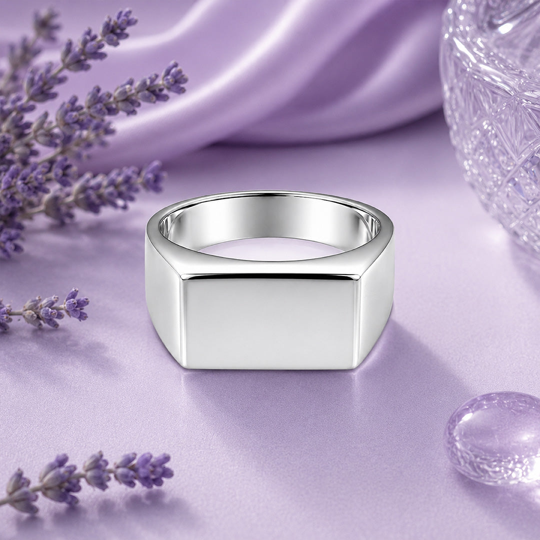 Grand Rectangular Majesty 925 Sterling Silver Ring