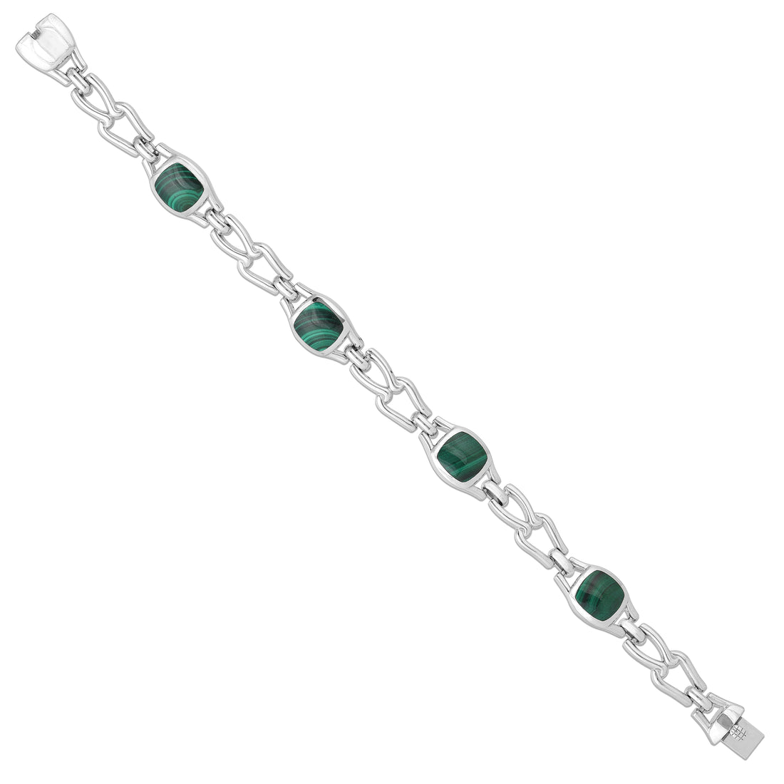 Green Malachite 925 Sterling Silver Bracelet for women