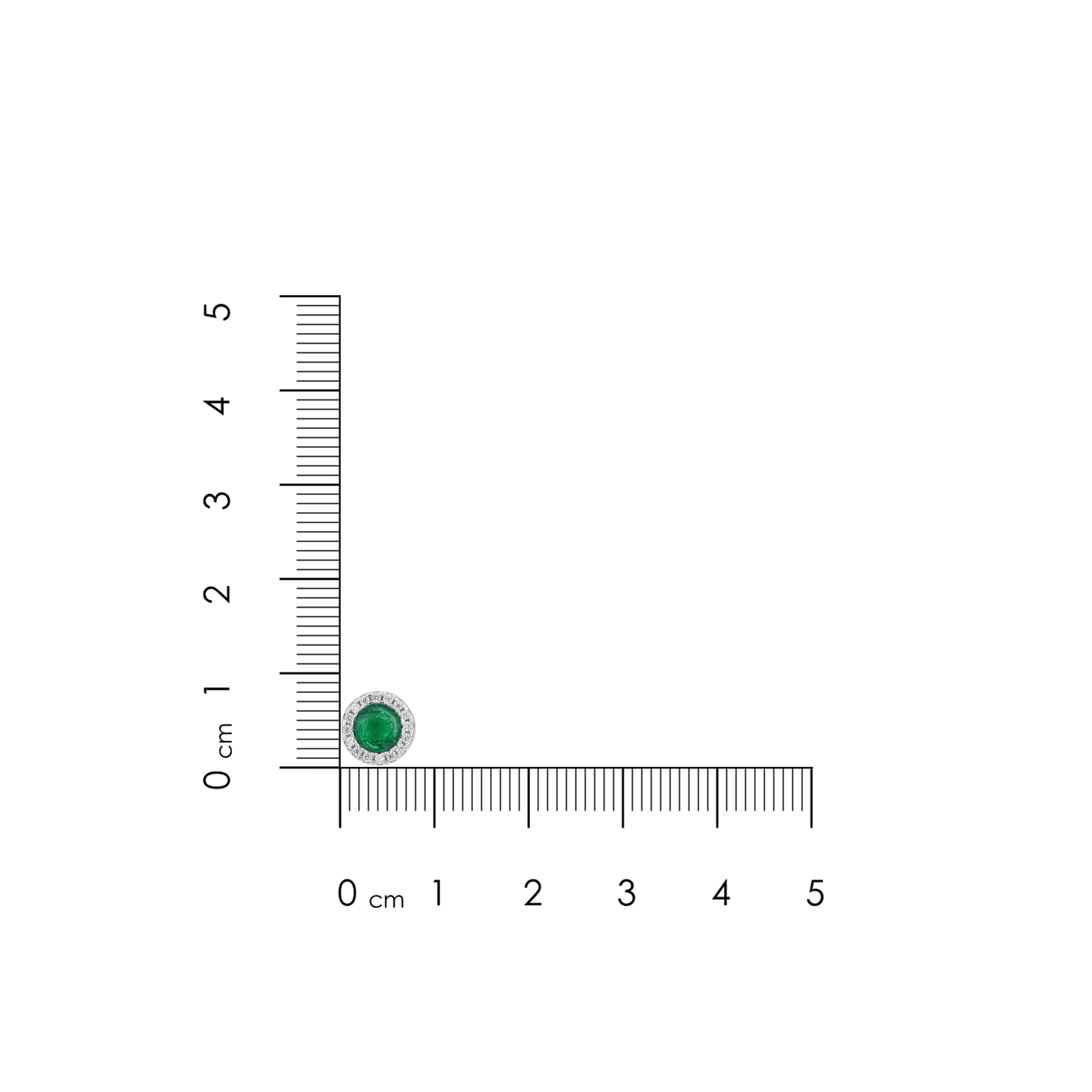 Green Radiance 925 Sterling Silver Halo Earring for Women