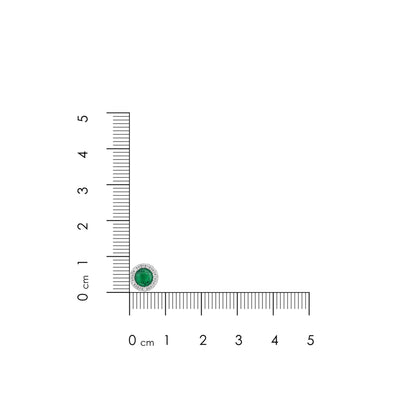 Green Radiance 925 Sterling Silver Halo Earring for Women