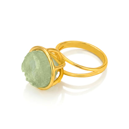 Green Aura 925 Sterling Silver Fashion Ring