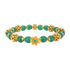 Green Beads 925 Gold Plated Floral Petals Bangles