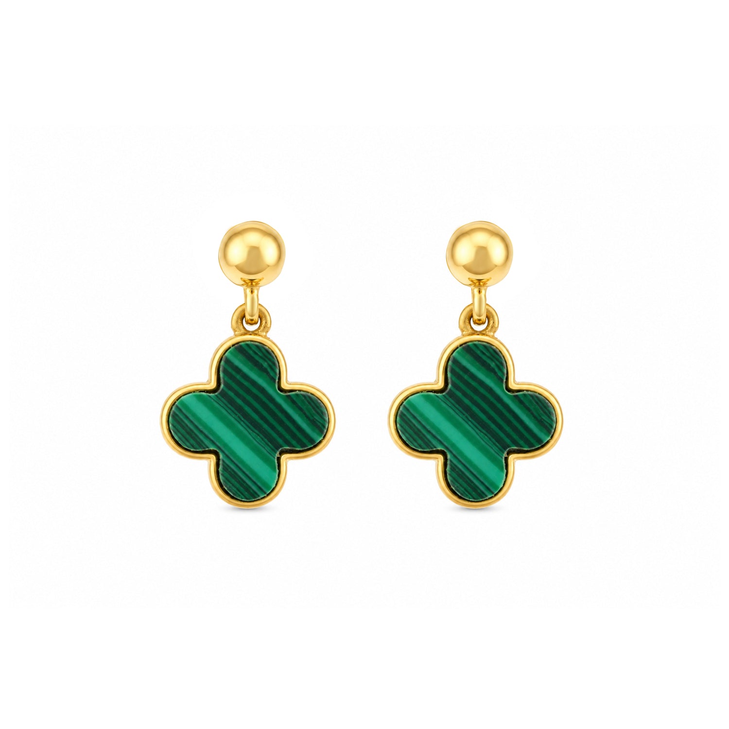 Green Harmony Charm 925 Sterling Silver Dangle Earring
