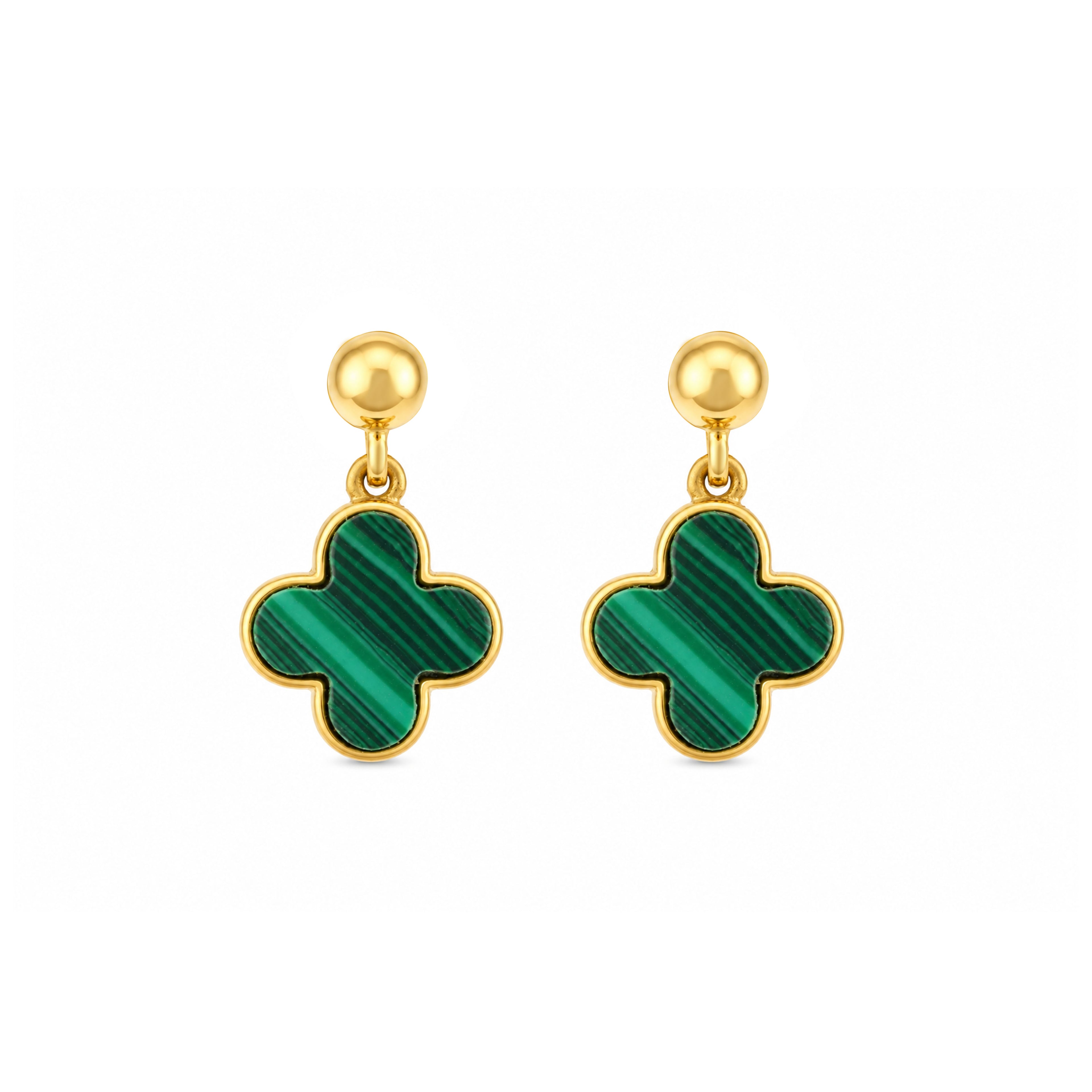Green Harmony Charm 925 Sterling Silver Dangle Earring