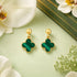 Green Harmony Charm 925 Sterling Silver Dangle Earring
