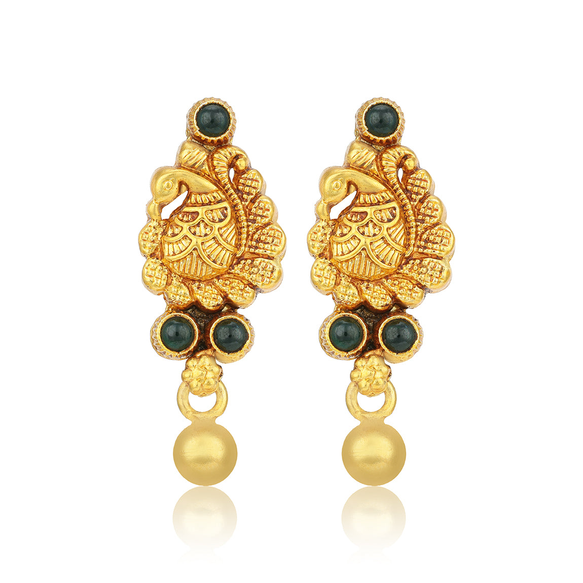 Green Radiance 925 Sterling Silver Drop Earring for Women