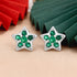 Green Star Blossom 925 Sterling Silver Stud for Women