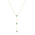 Green Stone Silver Pendant Chain