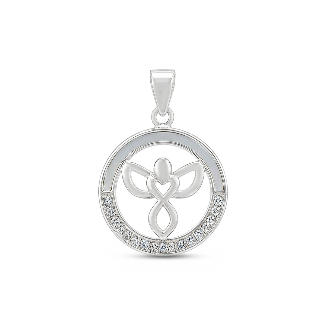Guardian Angel Infinity Sterling Silver Pendant