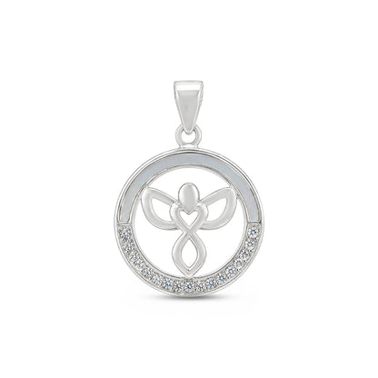 Guardian Angel Infinity Sterling Silver Pendant