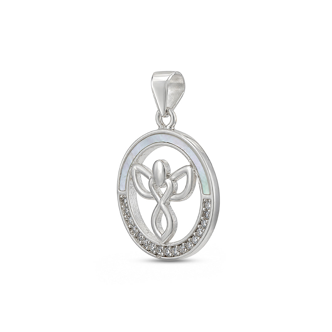 Guardian Angel Infinity Sterling Silver Pendant